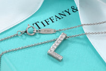 Load image into Gallery viewer, Tiffany &amp; Co. Platinum Diamond Letter &quot;L&quot; Necklace

