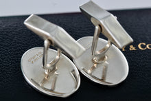 Load image into Gallery viewer, Tiffany &amp; Co. Atlas Silver Groove Oval Cufflinks
