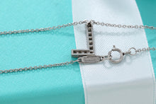 Load image into Gallery viewer, Tiffany &amp; Co. Platinum Diamond Letter &quot;L&quot; Necklace
