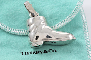 Tiffany & Co. Silver Boot Baby Rattle Pendant