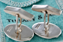 Load image into Gallery viewer, Tiffany &amp; Co. Atlas Silver Groove Oval Cufflinks
