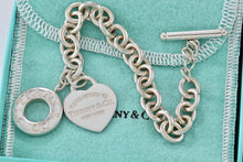 Load image into Gallery viewer, Return To Tiffany &amp; Co. Silver Heart Charm 10mm Link Toggle 7.5&quot; Bracelet
