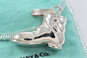 Tiffany & Co. Silver Boot Baby Rattle Pendant