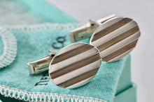 Load image into Gallery viewer, Tiffany &amp; Co. Atlas Silver Groove Oval Cufflinks
