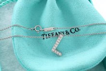 Load image into Gallery viewer, Tiffany &amp; Co. Platinum Diamond Letter &quot;L&quot; Necklace
