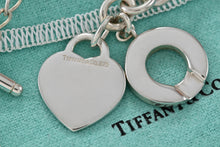 Load image into Gallery viewer, Return To Tiffany &amp; Co. Silver Heart Charm 10mm Link Toggle 7.5&quot; Bracelet
