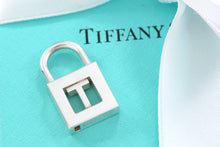 Load image into Gallery viewer, Tiffany &amp; Co. Silver Letter &quot;T&quot; Padlock Pendant
