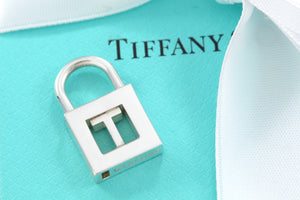 Tiffany & Co. Silver Letter "T" Padlock Pendant