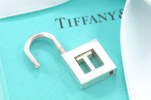 Tiffany & Co. Silver Letter "T" Padlock Pendant