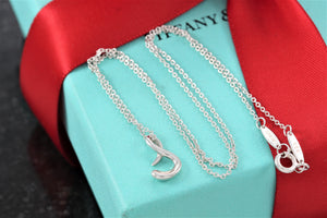 Tiffany & Co. Elsa Perett Silver Alphabet Letter "S" Pendant Necklace