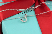 Load image into Gallery viewer, Tiffany &amp; Co. Elsa Perett Silver Alphabet Letter &quot;S&quot; Pendant Necklace
