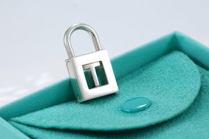 Tiffany & Co. Silver Letter "T" Padlock Pendant