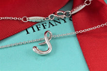 Load image into Gallery viewer, Tiffany &amp; Co. Elsa Perett Silver Alphabet Letter &quot;S&quot; Pendant Necklace
