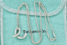 Load image into Gallery viewer, Tiffany &amp; Co. Elsa Peretti Silver Alphabet XL Letter &quot;E&quot; Pendant Necklace
