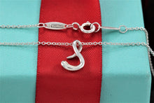 Load image into Gallery viewer, Tiffany &amp; Co. Elsa Perett Silver Alphabet Letter &quot;S&quot; Pendant Necklace
