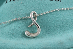 Tiffany & Co. Elsa Perett Silver Alphabet Letter "S" Pendant Necklace