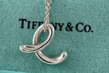 Load image into Gallery viewer, Tiffany &amp; Co. Elsa Peretti Silver Alphabet XL Letter &quot;E&quot; Pendant Necklace
