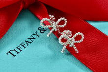 Load image into Gallery viewer, Tiffany &amp; Co. Silver Small Twist Bow Ribbon Stud Earrings
