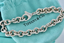 Load image into Gallery viewer, Tiffany &amp; Co. Silver 8mm Chain Link Clasp 7.5&quot; Charm Bracelet
