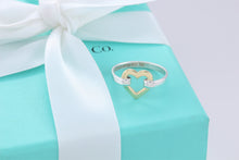 Load image into Gallery viewer, Tiffany &amp; Co. 18K Gold &amp; Silver Heart Ring
