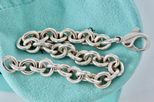 Load image into Gallery viewer, Tiffany &amp; Co. Silver 8mm Chain Link Clasp 7.5&quot; Charm Bracelet
