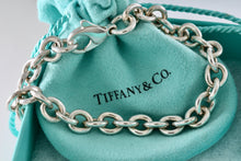 Load image into Gallery viewer, Tiffany &amp; Co. Silver 8mm Chain Link Clasp 7.5&quot; Charm Bracelet
