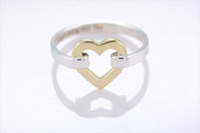 Load image into Gallery viewer, Tiffany &amp; Co. 18K Gold &amp; Silver Heart Ring
