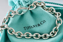 Load image into Gallery viewer, Tiffany &amp; Co. Silver 8mm Chain Link Clasp 7.5&quot; Charm Bracelet
