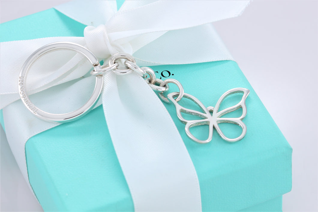 Tiffany & Co. Silver Nature Butterfly Keychain