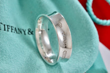 Load image into Gallery viewer, Tiffany &amp; Co. 1837 Silver Wide Band Ring Men Size 11 New Version
