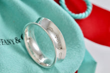 Load image into Gallery viewer, Tiffany &amp; Co. 1837 Silver Wide Band Ring Men Size 11 New Version
