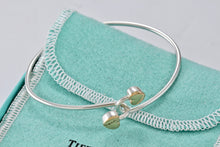 Load image into Gallery viewer, Tiffany 18K Gold &amp; Silver Interlocking Hearts Bangle Bracelet
