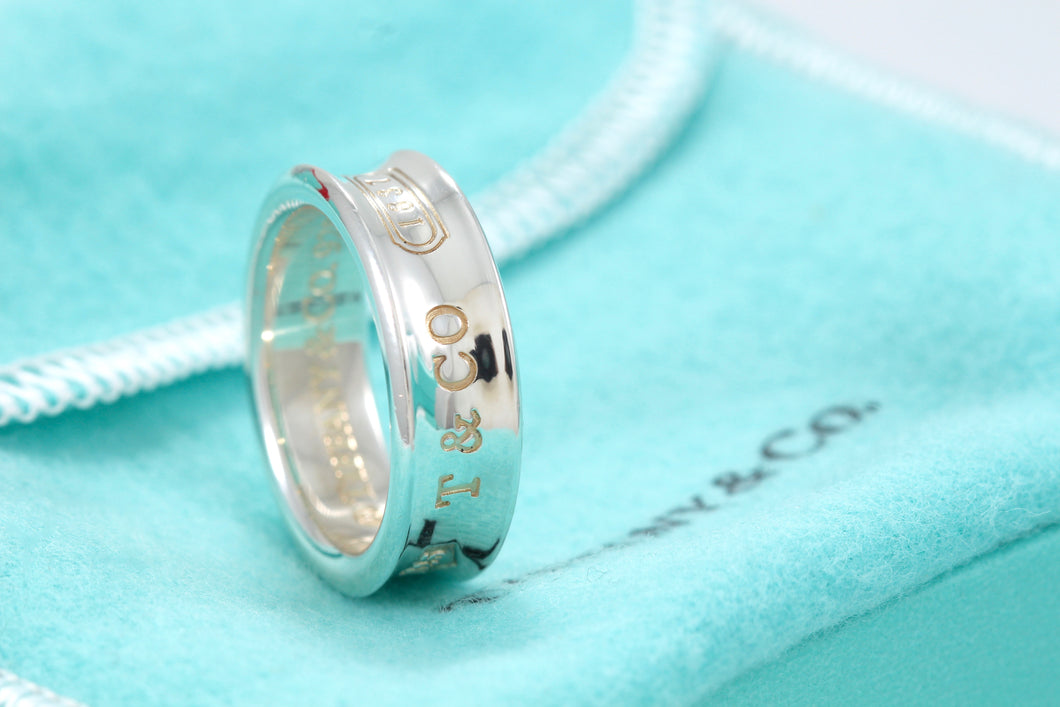Tiffany & Co. 1837 Silver Wide Band Ring