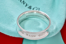 Load image into Gallery viewer, Tiffany &amp; Co. 1837 Silver Wide Band Ring Men Size 11 New Version
