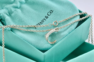 Tiffany & Co. Angela Cummins Silver Large Bent Arrow Pendant Necklace