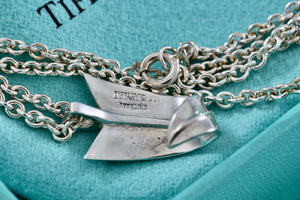 Tiffany & Co. Angela Cummins Silver Large Bent Arrow Pendant Necklace