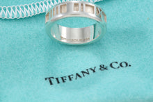 Load image into Gallery viewer, Tiffany &amp; Co. Atlas Silver Roman Numeral Original Band Ring
