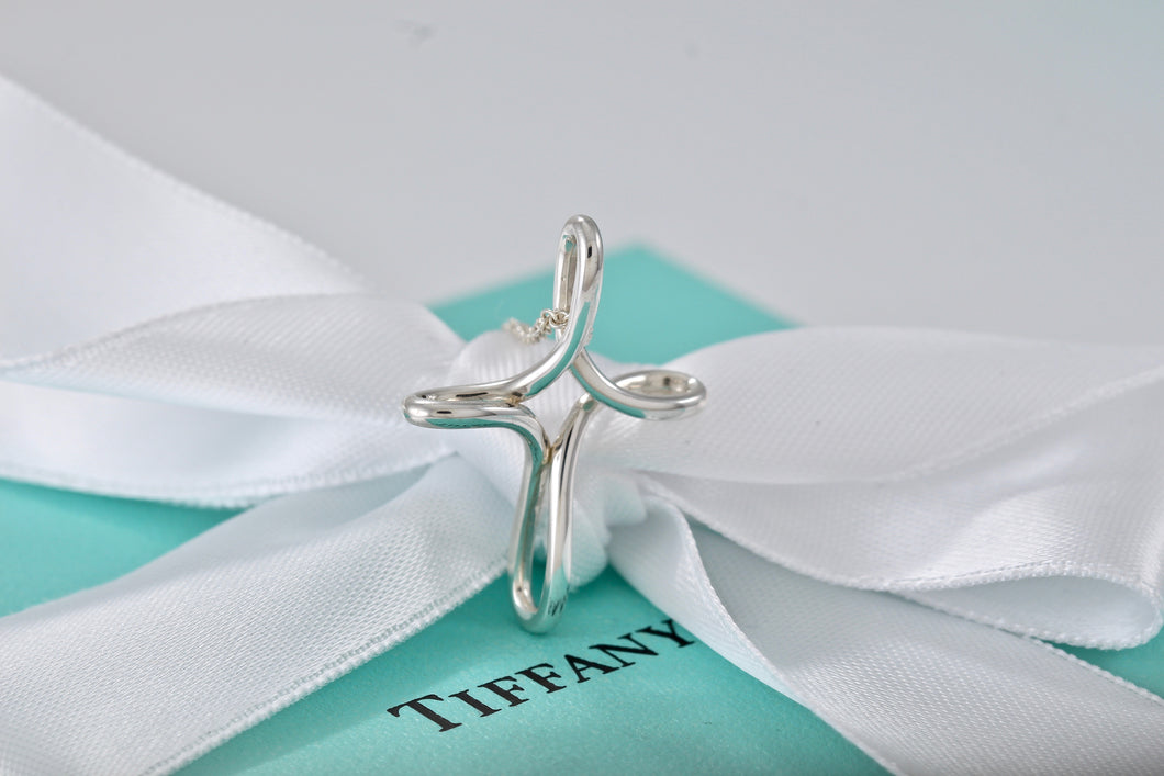 Tiffany & Co. Elsa Peretti Silver Large Inifinity Cross 18