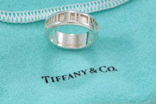 Load image into Gallery viewer, Tiffany &amp; Co. Atlas Silver Roman Numeral Original Band Ring
