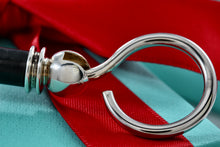 Load image into Gallery viewer, Tiffany &amp; Co. Silver Carbon Fiber Valet Double Key Ring Keychain
