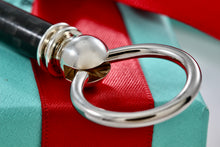 Load image into Gallery viewer, Tiffany &amp; Co. Silver Carbon Fiber Valet Double Key Ring Keychain

