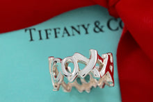 Load image into Gallery viewer, Tiffany &amp; Co. Paloma Picasso Silver Hugs &amp; Kisses Wide Band Ring
