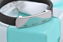 Load image into Gallery viewer, Tiffany &amp; Co. 1837 Stainless Steel Titanium Mesh Stretch Bracelet
