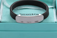 Load image into Gallery viewer, Tiffany &amp; Co. 1837 Stainless Steel Titanium Mesh Stretch Bracelet
