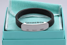 Load image into Gallery viewer, Tiffany &amp; Co. 1837 Stainless Steel Titanium Mesh Stretch Bracelet
