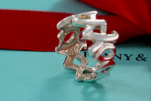 Load image into Gallery viewer, Tiffany &amp; Co. Paloma Picasso Silver Hugs &amp; Kisses Wide Band Ring
