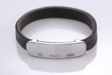 Load image into Gallery viewer, Tiffany &amp; Co. 1837 Stainless Steel Titanium Mesh Stretch Bracelet
