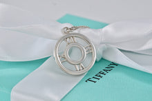 Load image into Gallery viewer, Tiffany &amp; Co. Atlas Small Circle Roman Numerals Medallion Necklace
