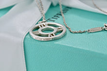 Load image into Gallery viewer, Tiffany &amp; Co. Atlas Small Circle Roman Numerals Medallion Necklace
