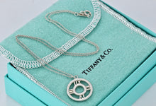 Load image into Gallery viewer, Tiffany &amp; Co. Atlas Small Circle Roman Numerals Medallion Necklace
